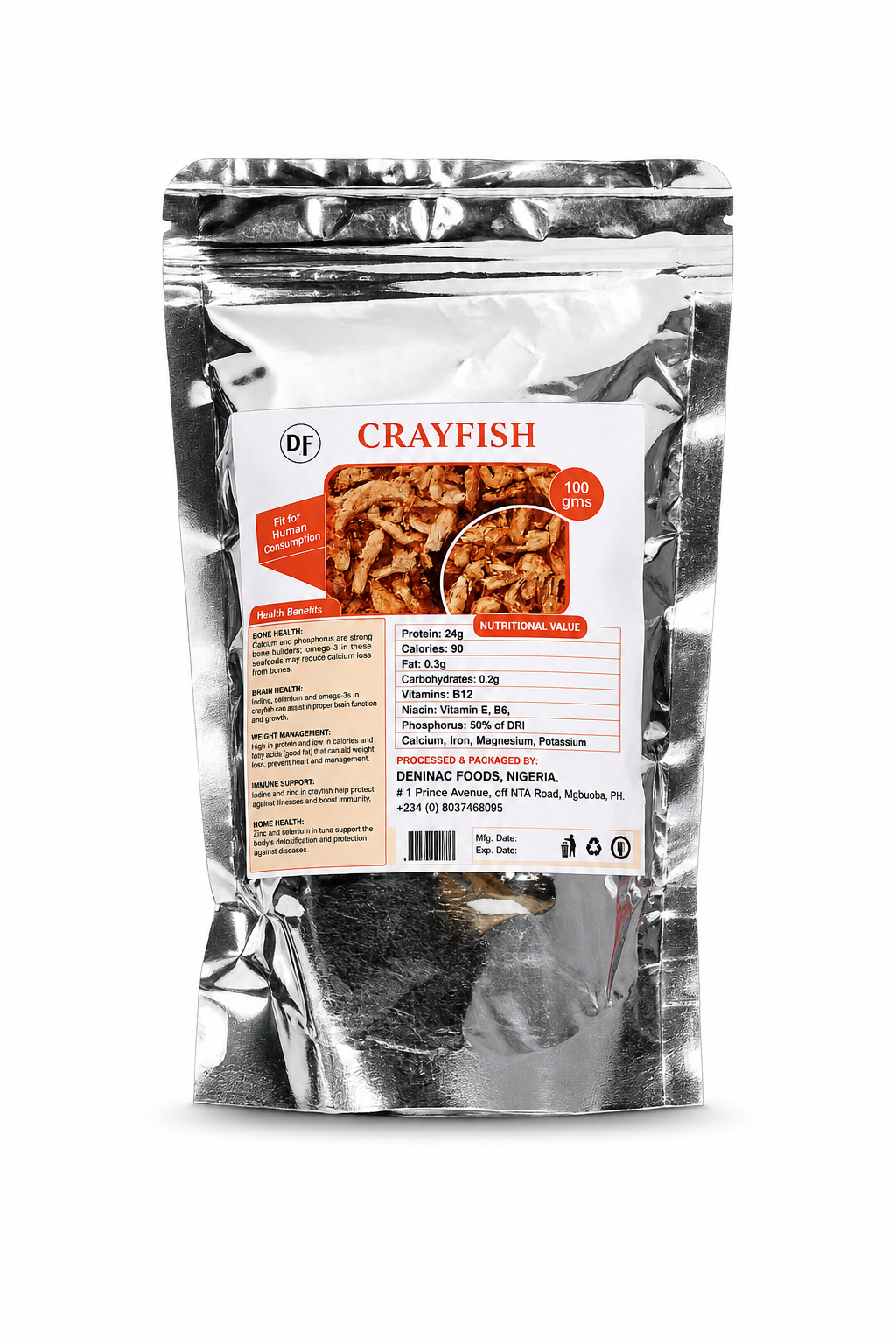 Crayfish 100g - halal meat & fish at Horseed Enterprises, Melbourne
