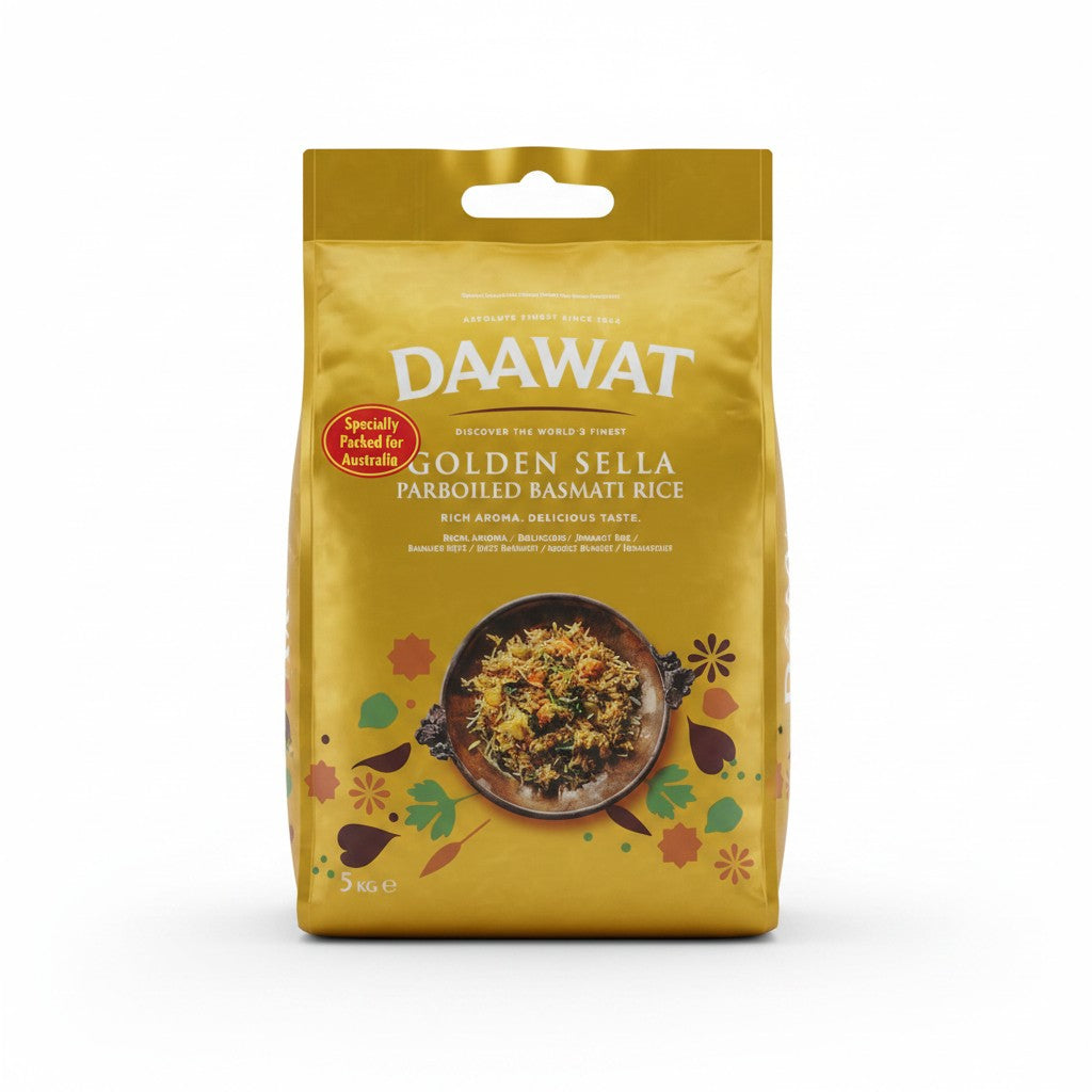 Daawat Golden Sella Parboiled Basmati Rice 5kg - African rice & flour at Horseed Enterprises, Melbourne