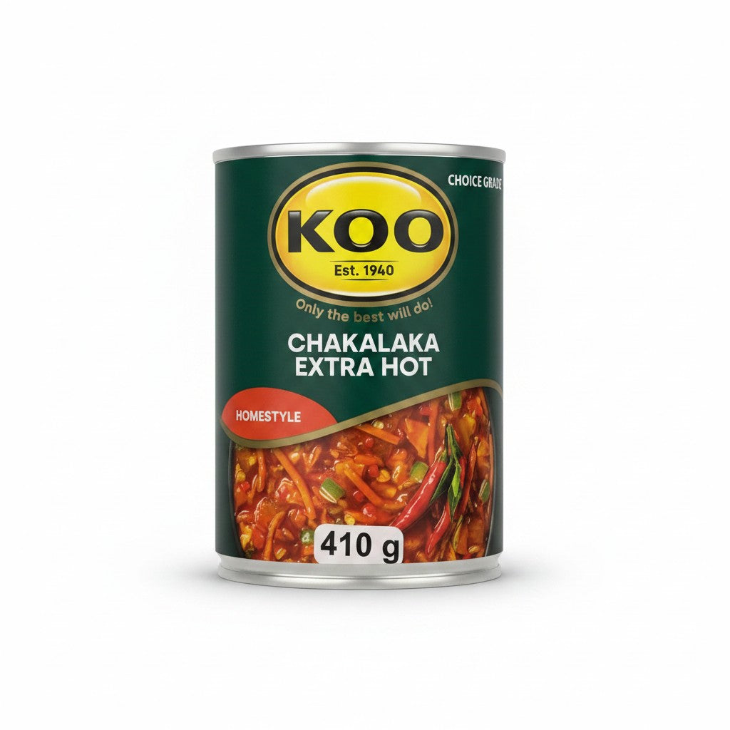KOO Chakalaka Extra Hot 410g - African & halal grocery at Horseed Enterprises, Melbourne