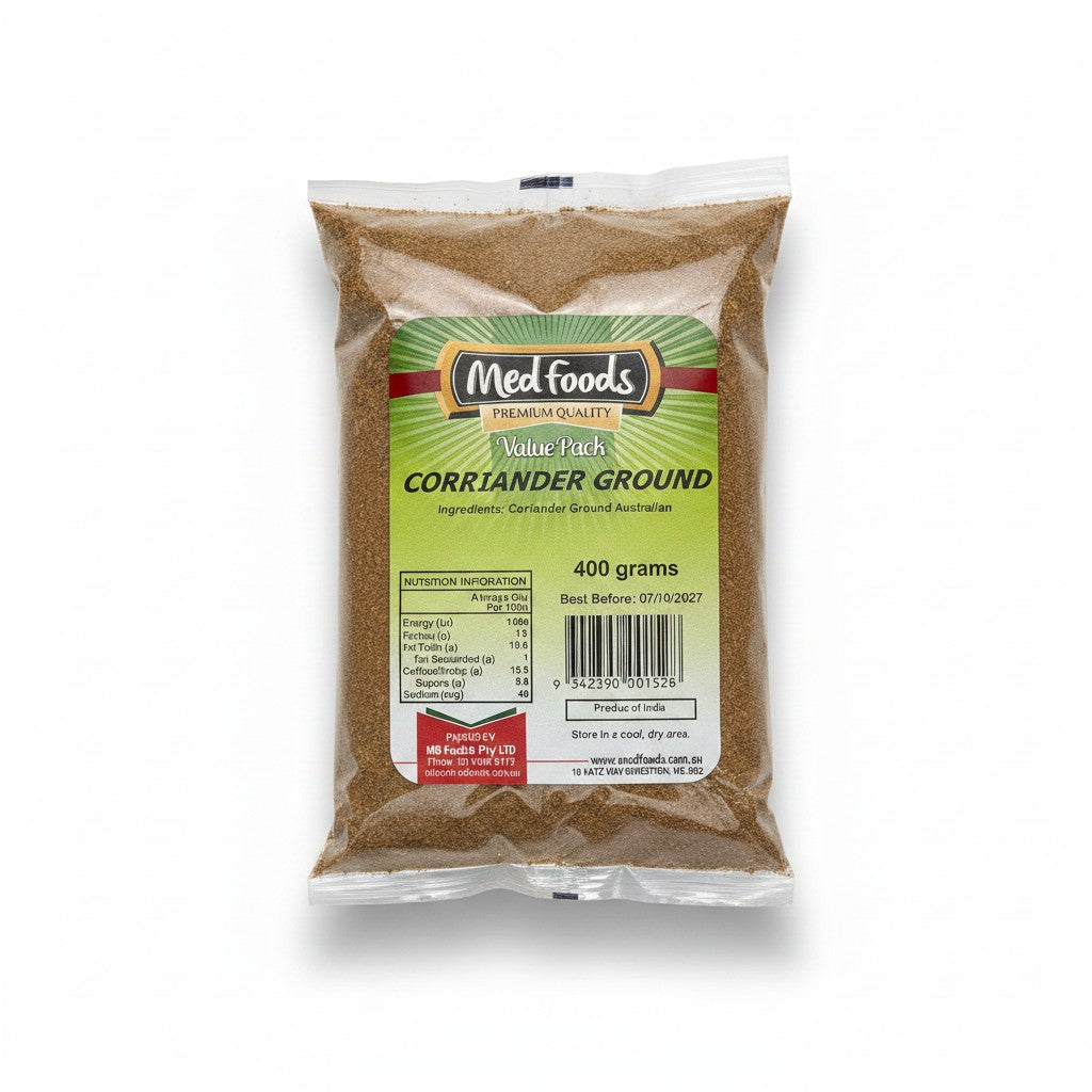 MedFoods Coriander Ground 400g - African spice & seasoning at Horseed Enterprises, Melbourne