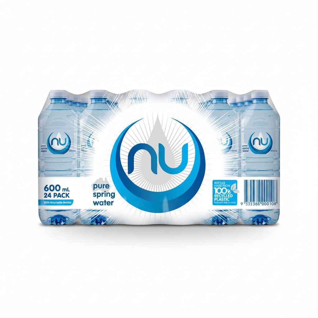 NU Pure Spring Water 600ml 24 Pack - African drink at Horseed Enterprises, Melbourne