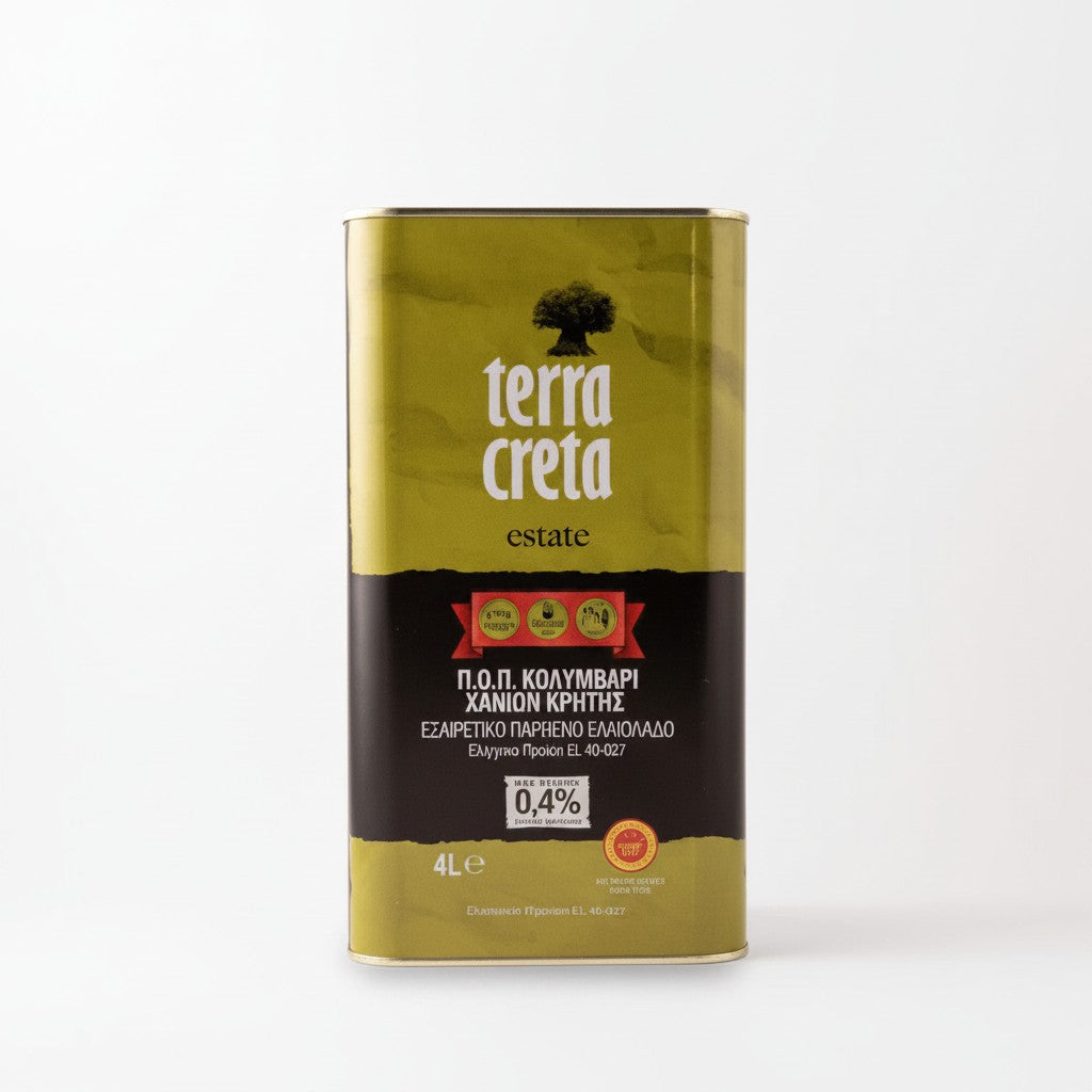 Terra Creta Estate Extra Virgin Olive Oil 4L - African & halal grocery at Horseed Enterprises, Melbourne